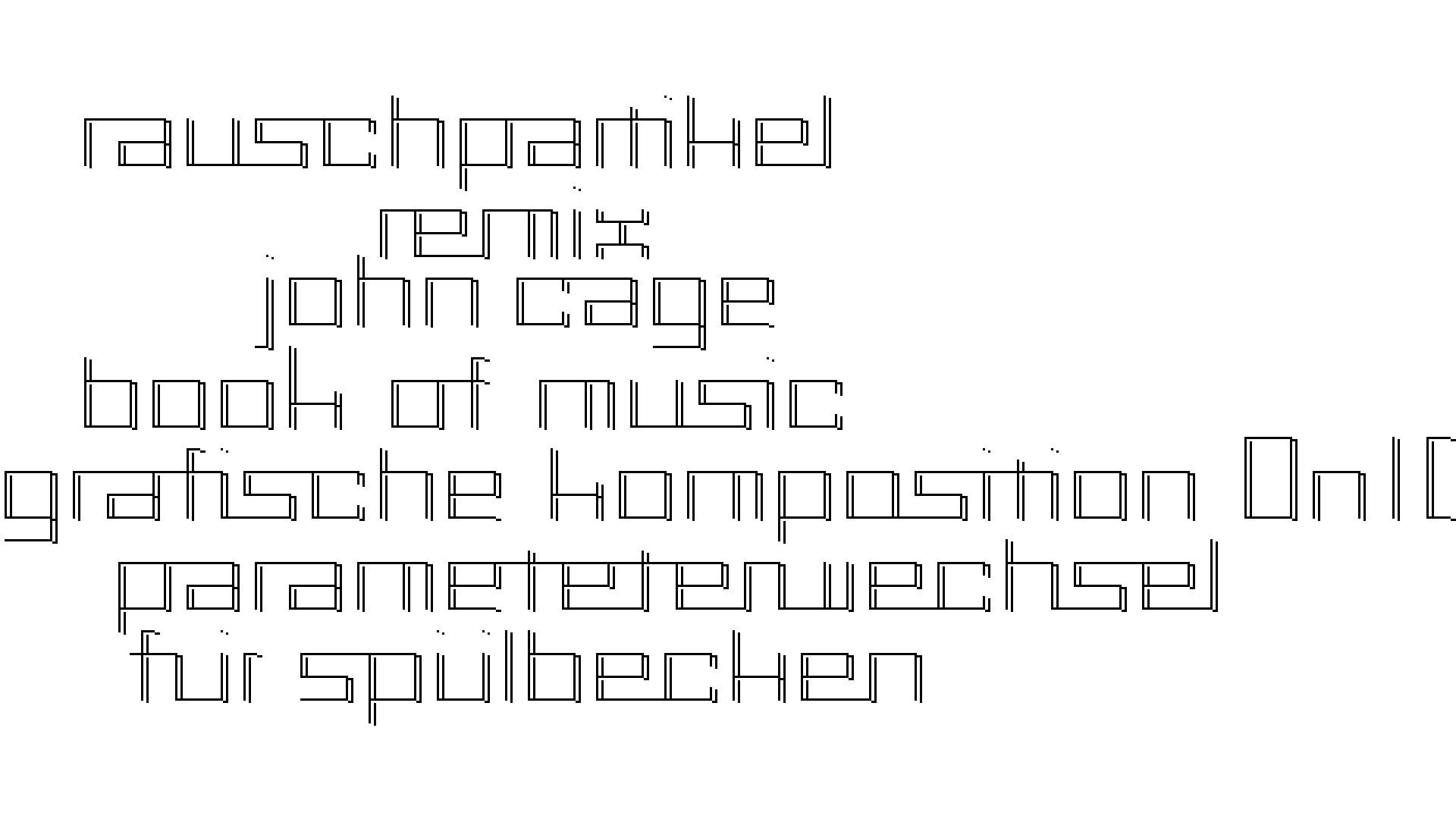 2021-02-02 Wasser in der Sple II, On-Off mit Parameterwechsel (Remix John Cage 'Book Of Music') (Komposition, Remix, Recording, Foto)